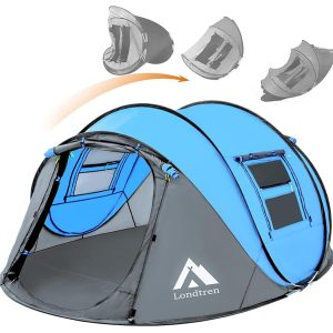 4-Particular person Waterproof Immediate Pop-Up Tent with Computerized Setup and a pair of Doorways – Very best Household Tent for Tenting, Climbing, and Journey