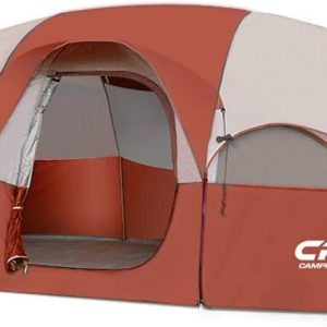 CAMPROS CP 8-Individual Climate-Resistant Household Tenting Tent, That includes 5 Giant Mesh Home windows, Double Layer Design, Divided Curtain for Privateness, and Moveable Carry Bag