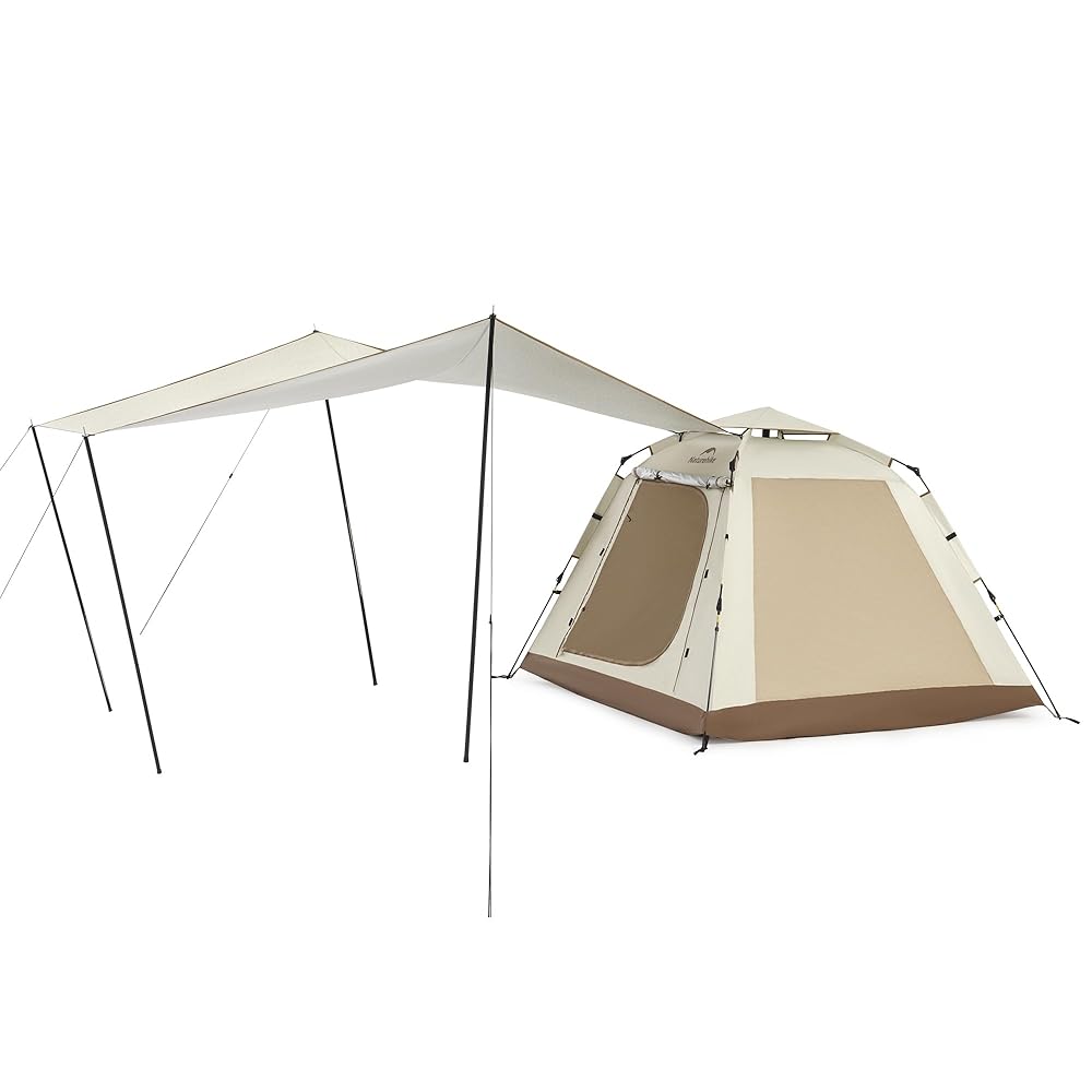 Naturehike Ango Prompt Cabin Tent for Tenting – Accommodates 3 to 4 Individuals, Fast Setup Pop-Up Tent for Household Outside Use