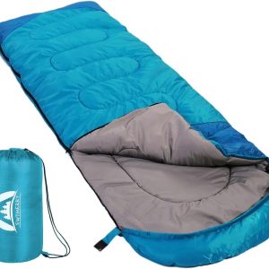 SWTMERRY 3-Season Sleeping Bag (Summer time, Spring, Fall) – Light-weight, Waterproof for Heat and Cool Climate, Appropriate for Children, Teenagers, and Adults for Indoor and Out of doors Use,…